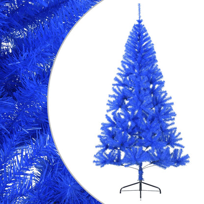 Künstlicher Halb-Weihnachtsbaum mit Ständer Blau 210 cm PVC - Pazzar.ch