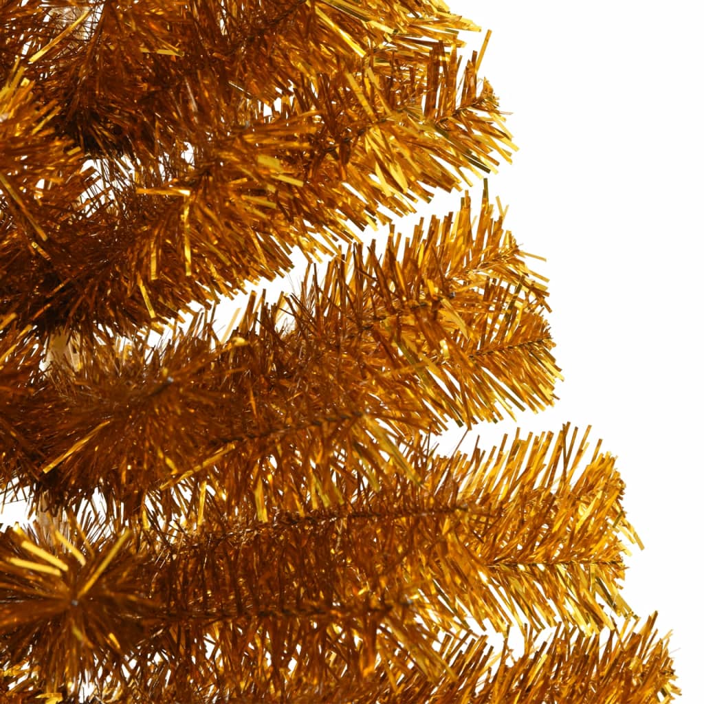 Künstlicher Halb-Weihnachtsbaum mit Ständer Gold 120 cm PET - Pazzar.ch