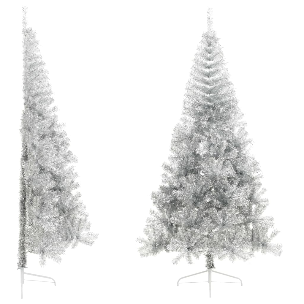 Künstlicher Weihnachtsbaum mit Ständer Silber 210 cm PET - Pazzar.ch