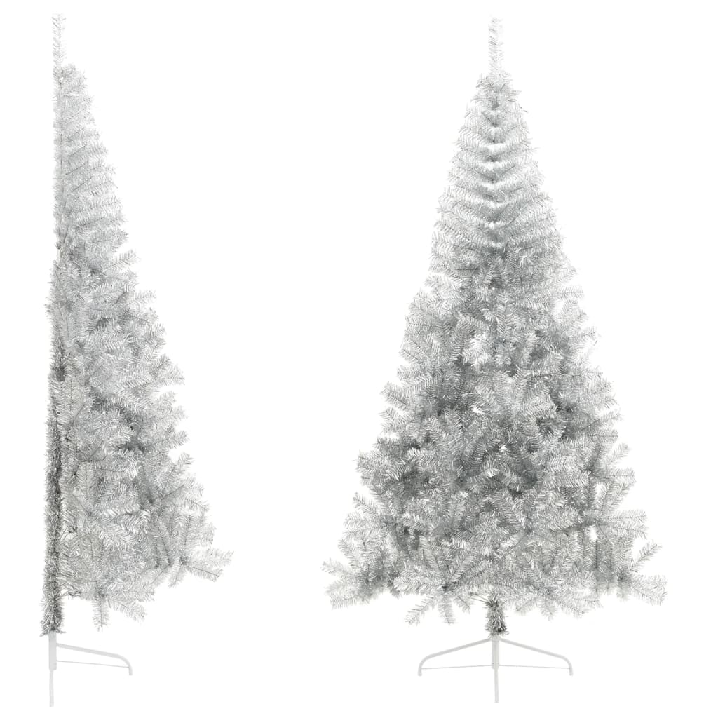 Künstlicher Weihnachtsbaum mit Ständer Silber 240 cm PET - Pazzar.ch