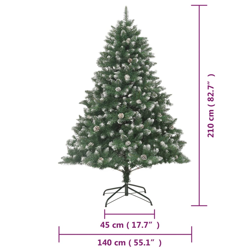 Künstlicher Weihnachtsbaum mit Ständer 210 cm PVC - Pazzar.ch