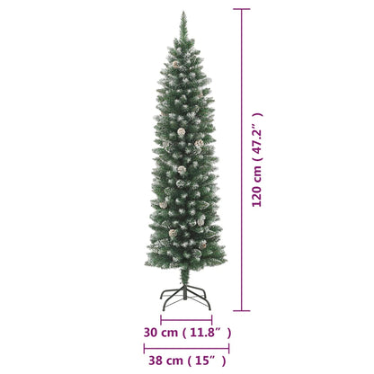 Künstlicher Weihnachtsbaum mit Ständer Schlank 120 cm PVC - Pazzar.ch