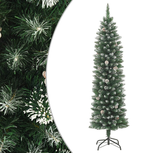 Künstlicher Weihnachtsbaum mit Ständer Schlank 210 cm PVC - Pazzar.ch