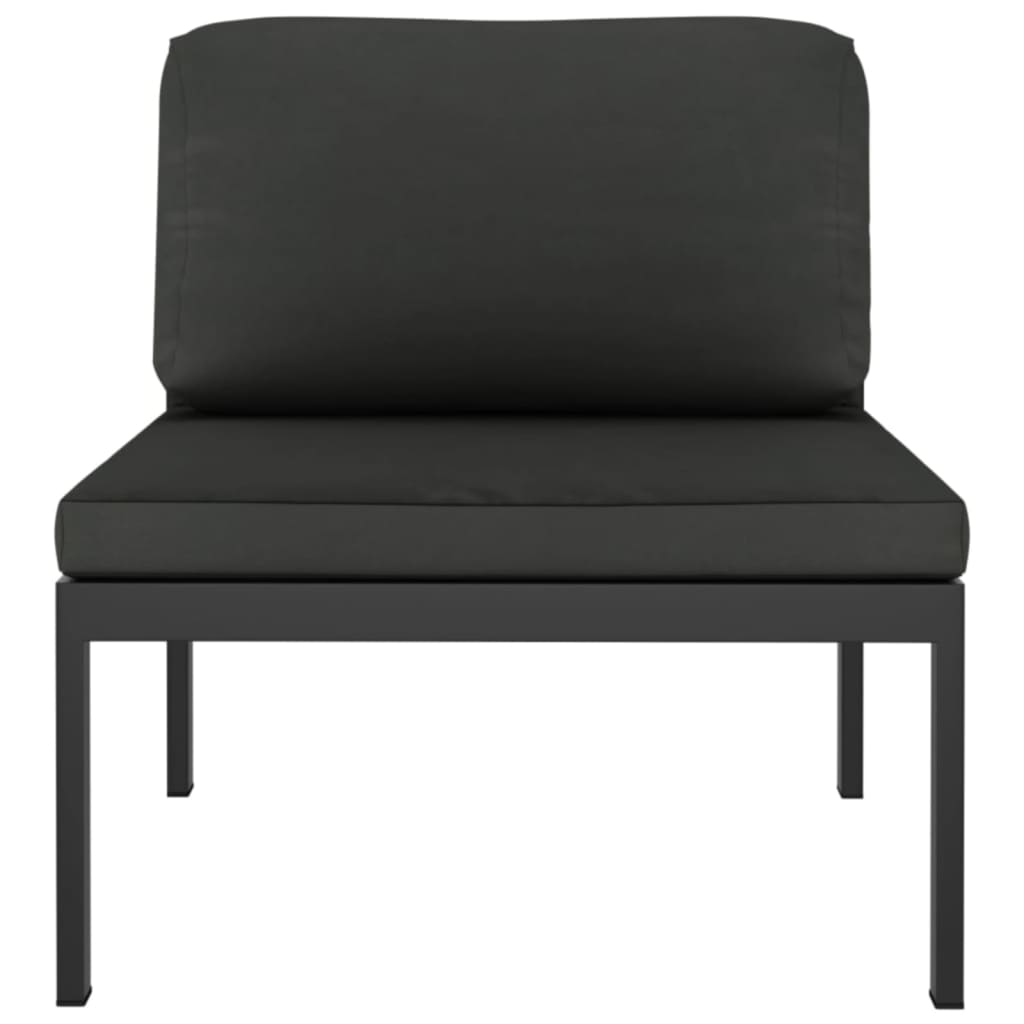 10-tlg. Garten-Lounge-Set mit Kissen Aluminium Anthrazit - Pazzar.ch