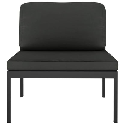 10-tlg. Garten-Lounge-Set mit Kissen Aluminium Anthrazit - Pazzar.ch