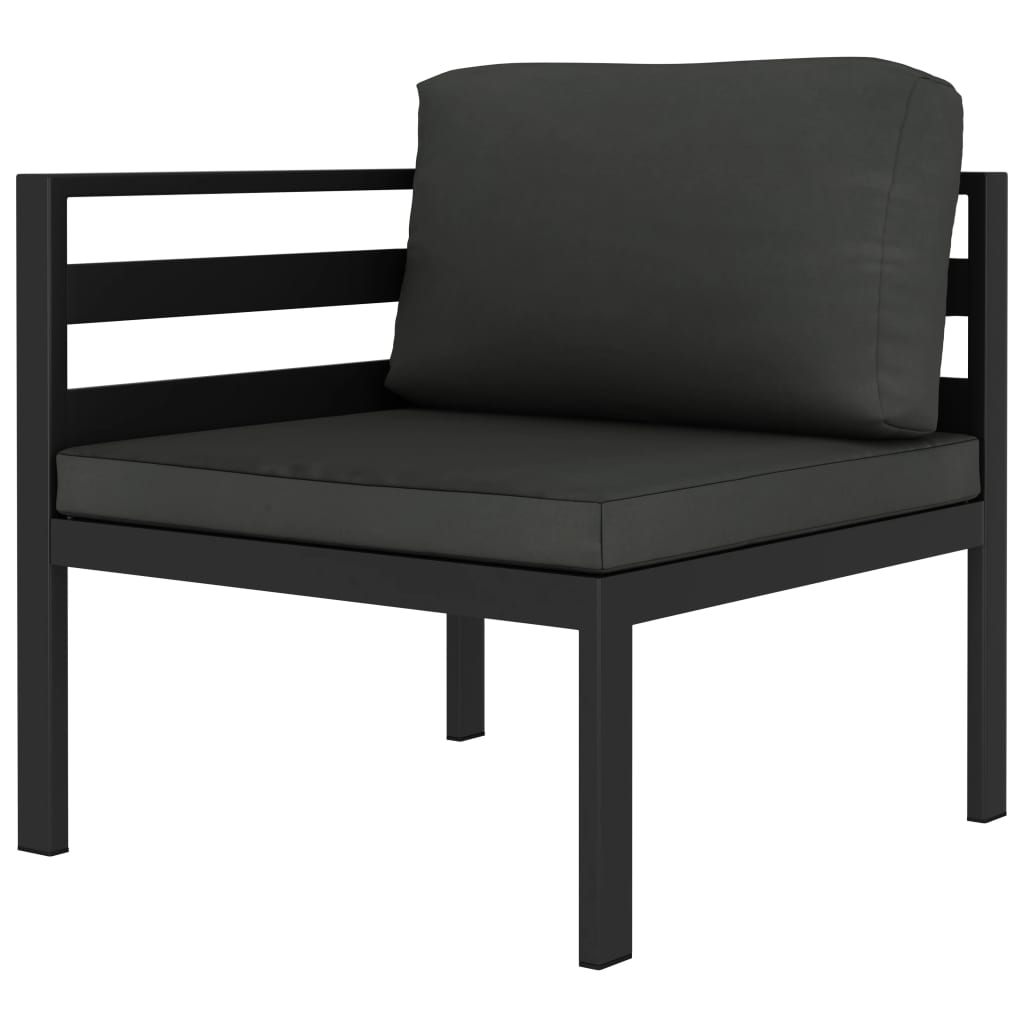10-tlg. Garten-Lounge-Set mit Kissen Aluminium Anthrazit - Pazzar.ch