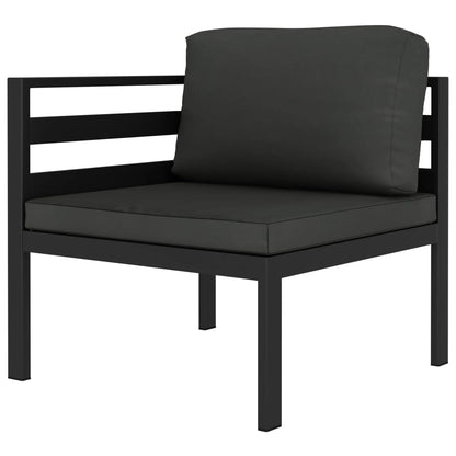 10-tlg. Garten-Lounge-Set mit Kissen Aluminium Anthrazit - Pazzar.ch