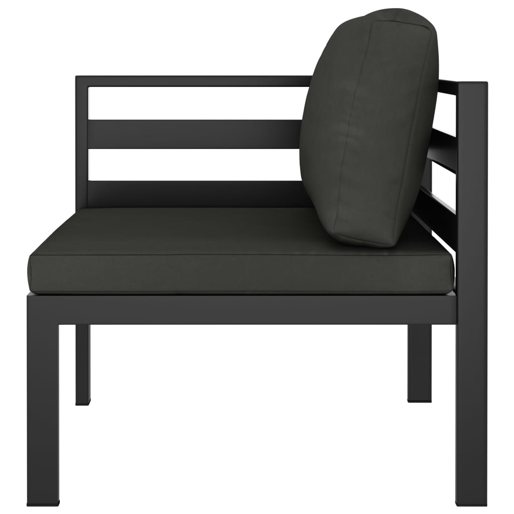 10-tlg. Garten-Lounge-Set mit Kissen Aluminium Anthrazit - Pazzar.ch