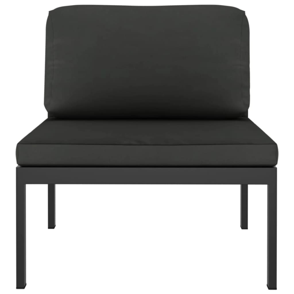 10-tlg. Garten-Lounge-Set mit Kissen Aluminium Anthrazit - Pazzar.ch