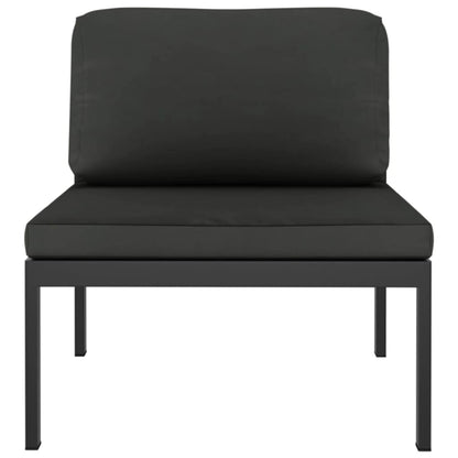 10-tlg. Garten-Lounge-Set mit Kissen Aluminium Anthrazit - Pazzar.ch