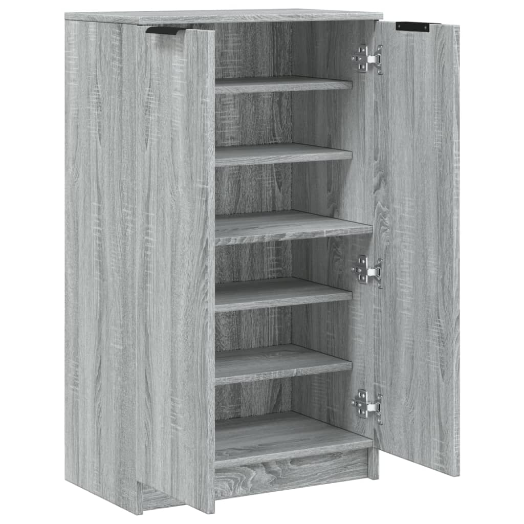 Schuhschrank Grau Sonoma 59x35x100 cm Holzwerkstoff - Pazzar.ch