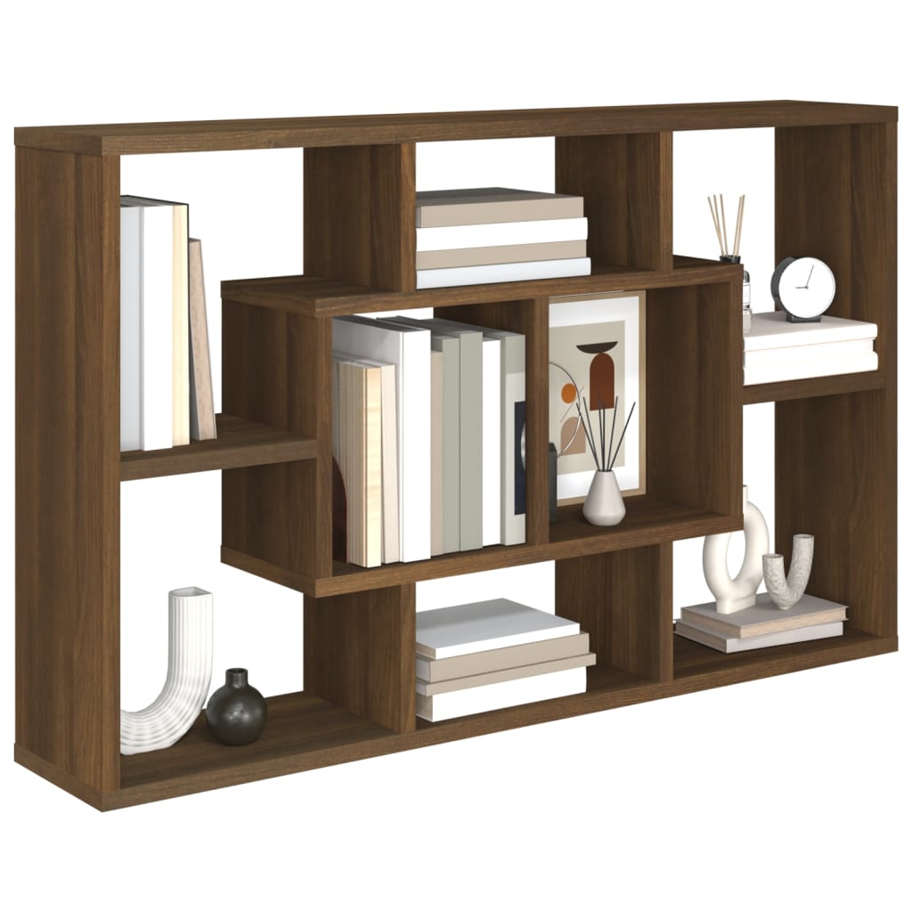 Wandregal Braun Eichen-Optik 85x16x52,5 cm Holzwerkstoff - Pazzar.ch
