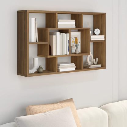 Wandregal Braun Eichen-Optik 85x16x52,5 cm Holzwerkstoff - Pazzar.ch