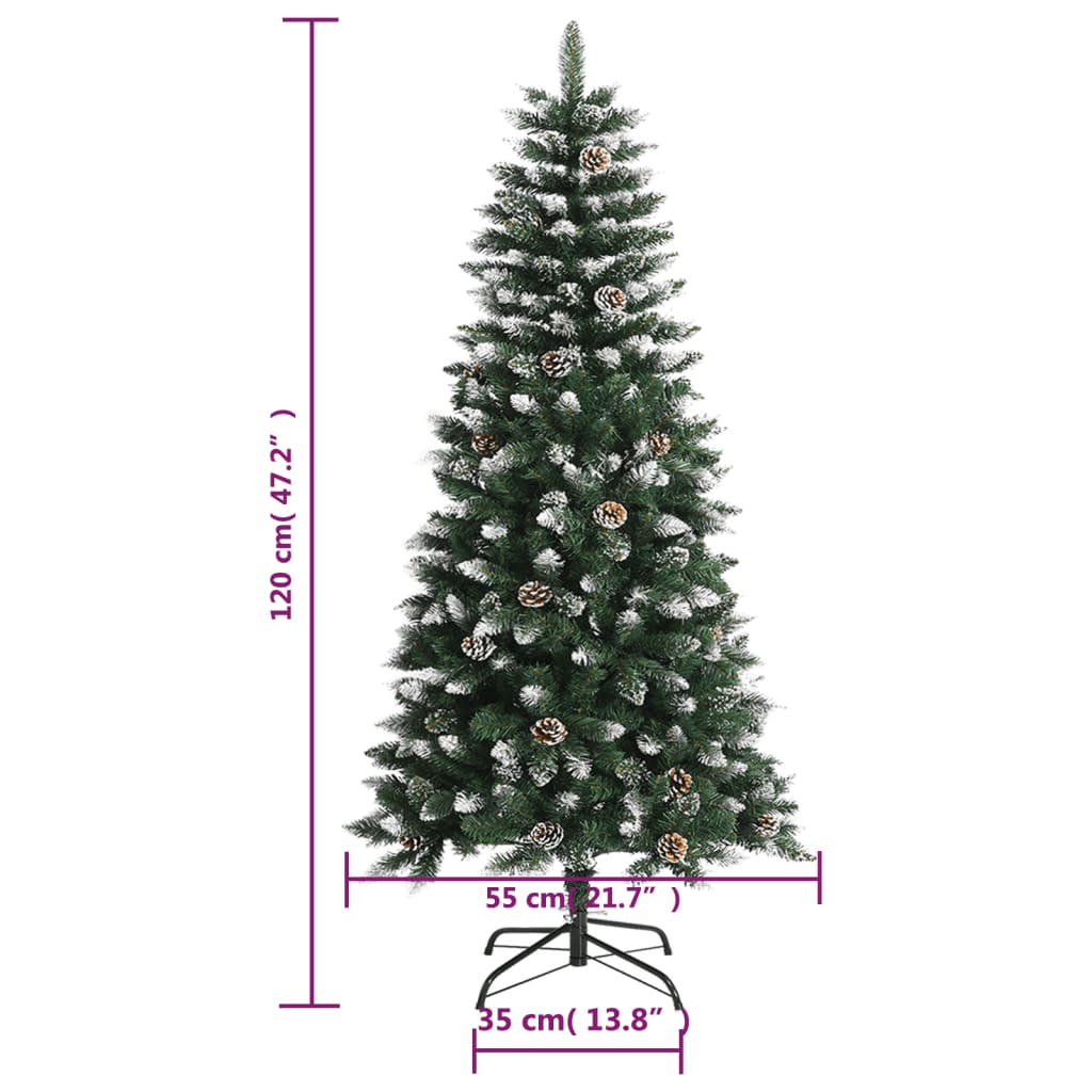 Künstlicher Weihnachtsbaum mit Ständer Grün 120 cm PVC - Pazzar.ch