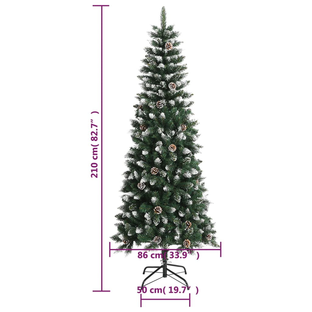 Künstlicher Weihnachtsbaum mit Ständer Grün 210 cm PVC - Pazzar.ch