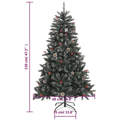 Künstlicher Weihnachtsbaum mit Ständer Grün 120 cm PVC - Pazzar.ch