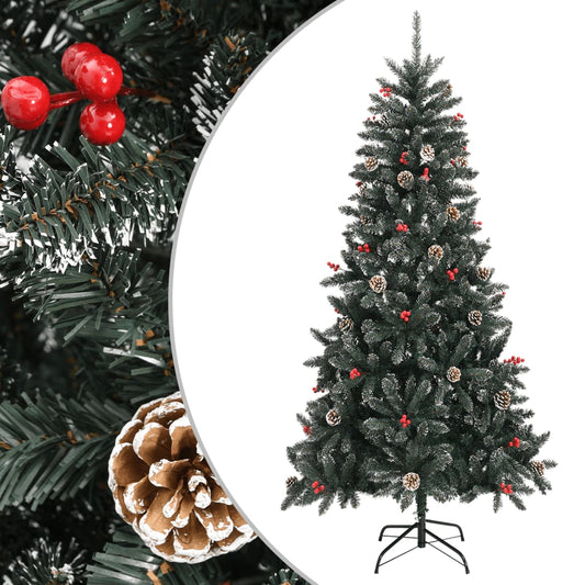 Künstlicher Weihnachtsbaum mit Ständer Grün 210 cm PVC - Pazzar.ch