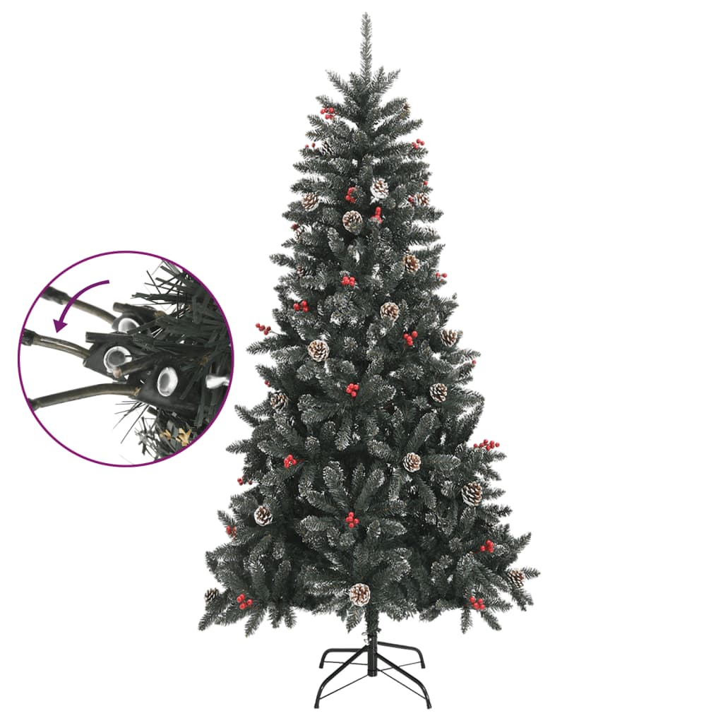 Künstlicher Weihnachtsbaum mit Ständer Grün 210 cm PVC - Pazzar.ch