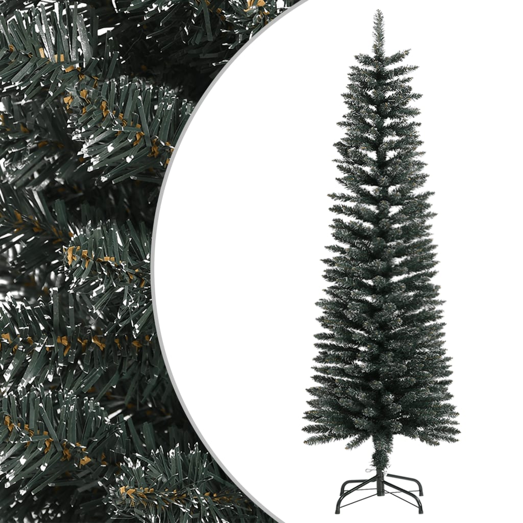 Künstlicher Weihnachtsbaum mit Ständer Schlank Grün 150 cm PVC - Pazzar.ch