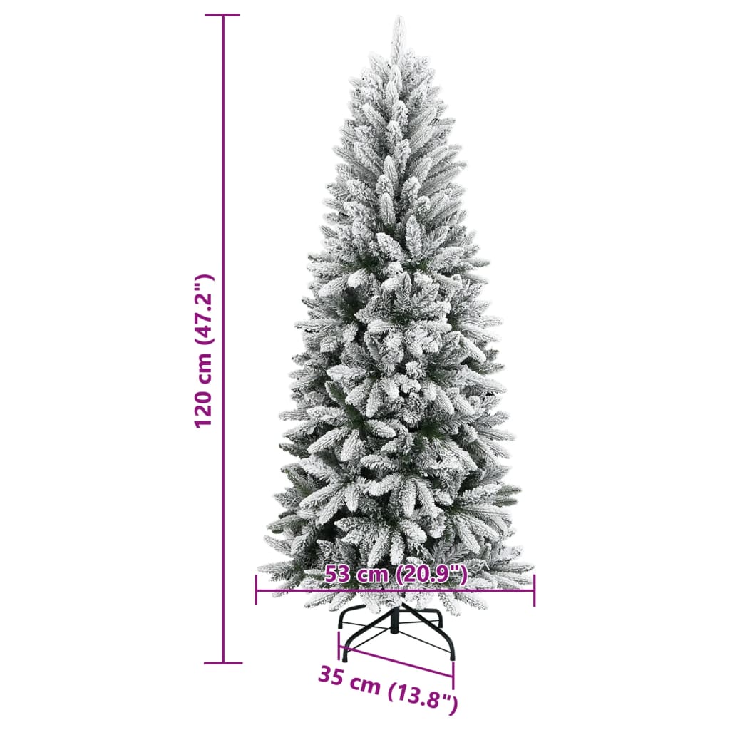 Künstlicher Weihnachtsbaum Beschneit 120 cm PVC&PE