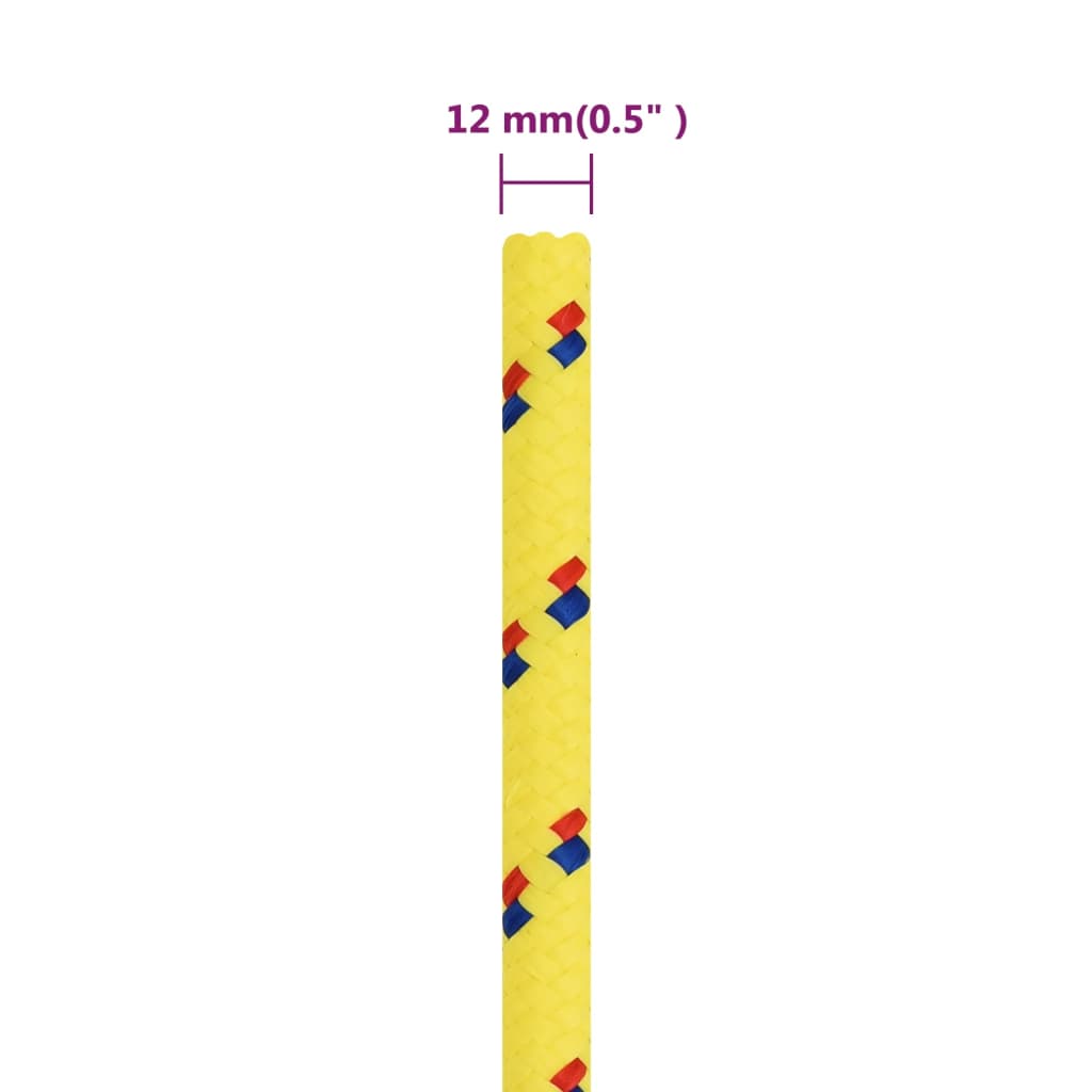 Bootsseil Gelb 12 mm 250 m Polypropylen