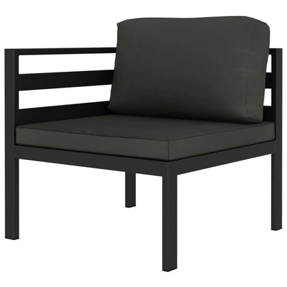 10-tlg. Garten-Lounge-Set mit Kissen Aluminium Anthrazit - Pazzar.ch