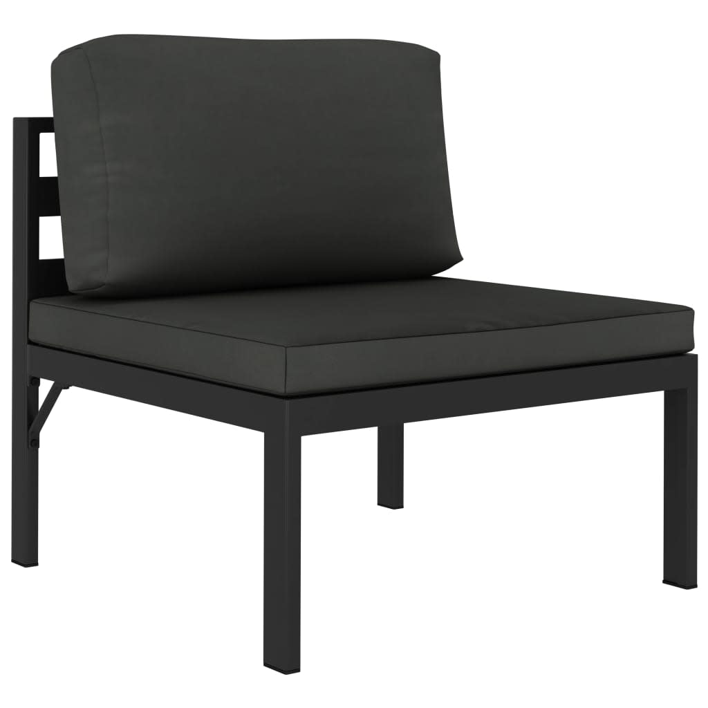 10-tlg. Garten-Lounge-Set mit Kissen Aluminium Anthrazit - Pazzar.ch