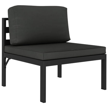 10-tlg. Garten-Lounge-Set mit Kissen Aluminium Anthrazit - Pazzar.ch