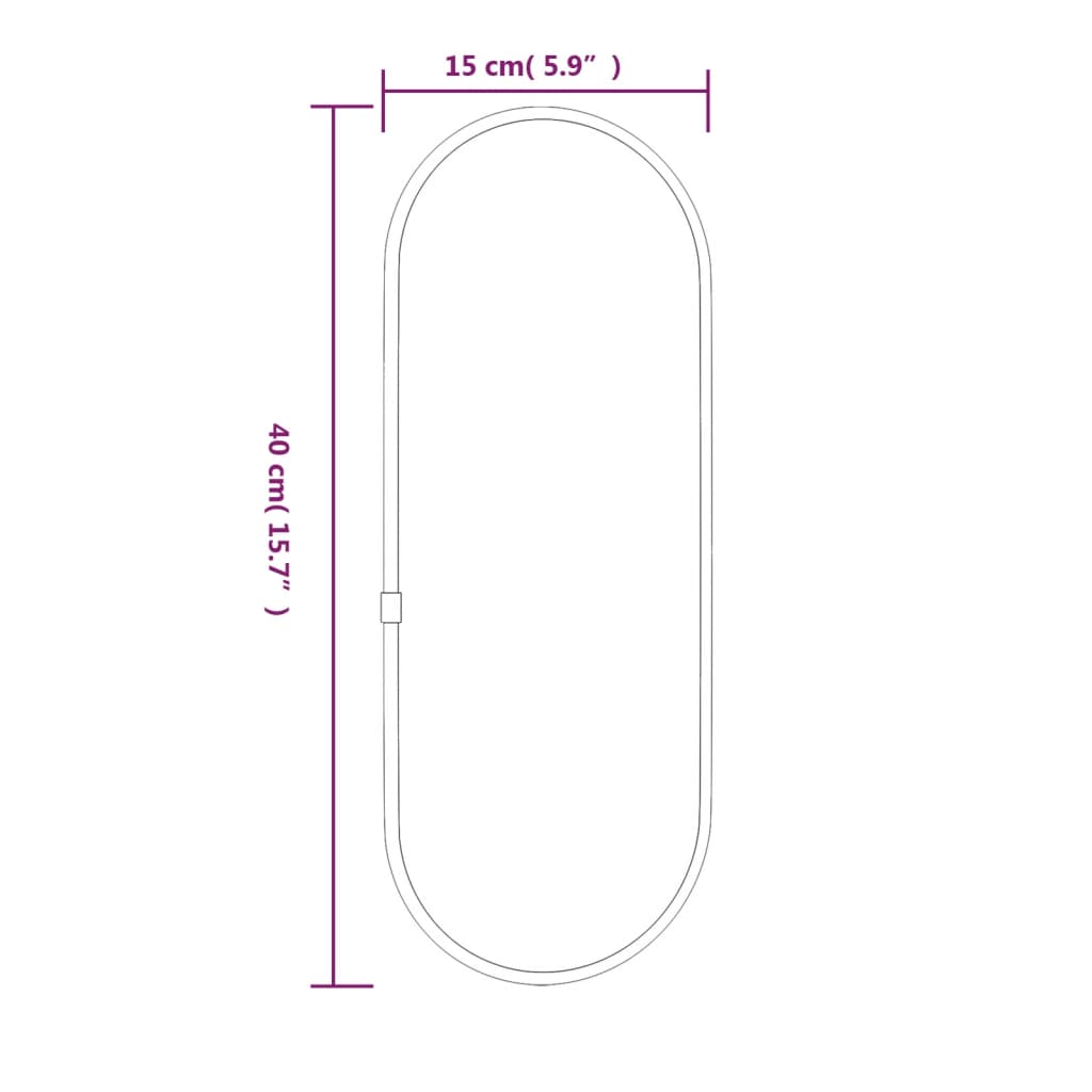 Wandspiegel Silbern 40x15 cm Oval - Pazzar.ch