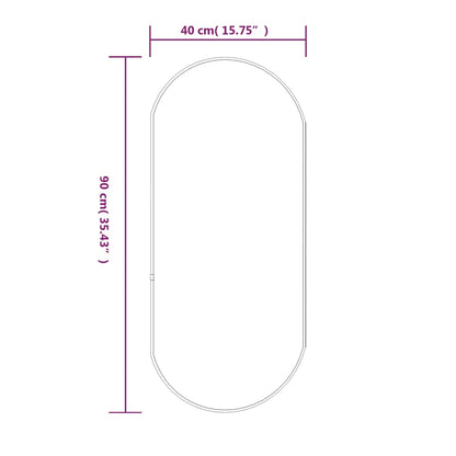 Wandspiegel Silbern 90x40 cm Oval - Pazzar.ch