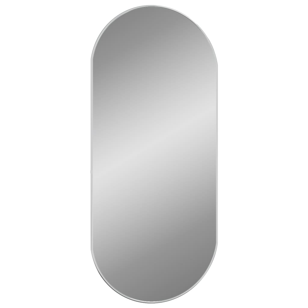 Wandspiegel Silbern 100x45 cm Oval