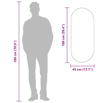 Wandspiegel Schwarz 100x45 cm Oval - Pazzar.ch