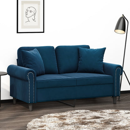 Zierkissen 2 Stk. Blau 40x40 cm Samt - Pazzar.ch