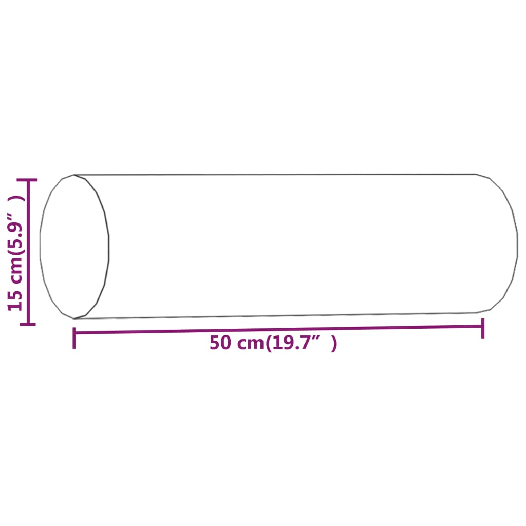 Zierkissen 2 Stk. Gelb Ø15x50 cm Samt - Pazzar.ch