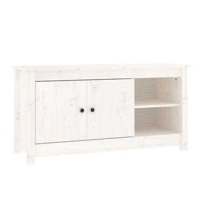 TV-Schrank Weiß 103x36,5x52 cm Massivholz Kiefer - Pazzar.ch