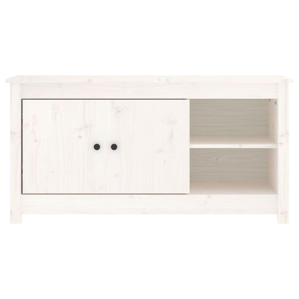 TV-Schrank Weiß 103x36,5x52 cm Massivholz Kiefer - Pazzar.ch