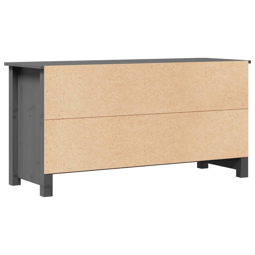 TV-Schrank Grau 103x36,5x52 cm Massivholz Kiefer - Pazzar.ch