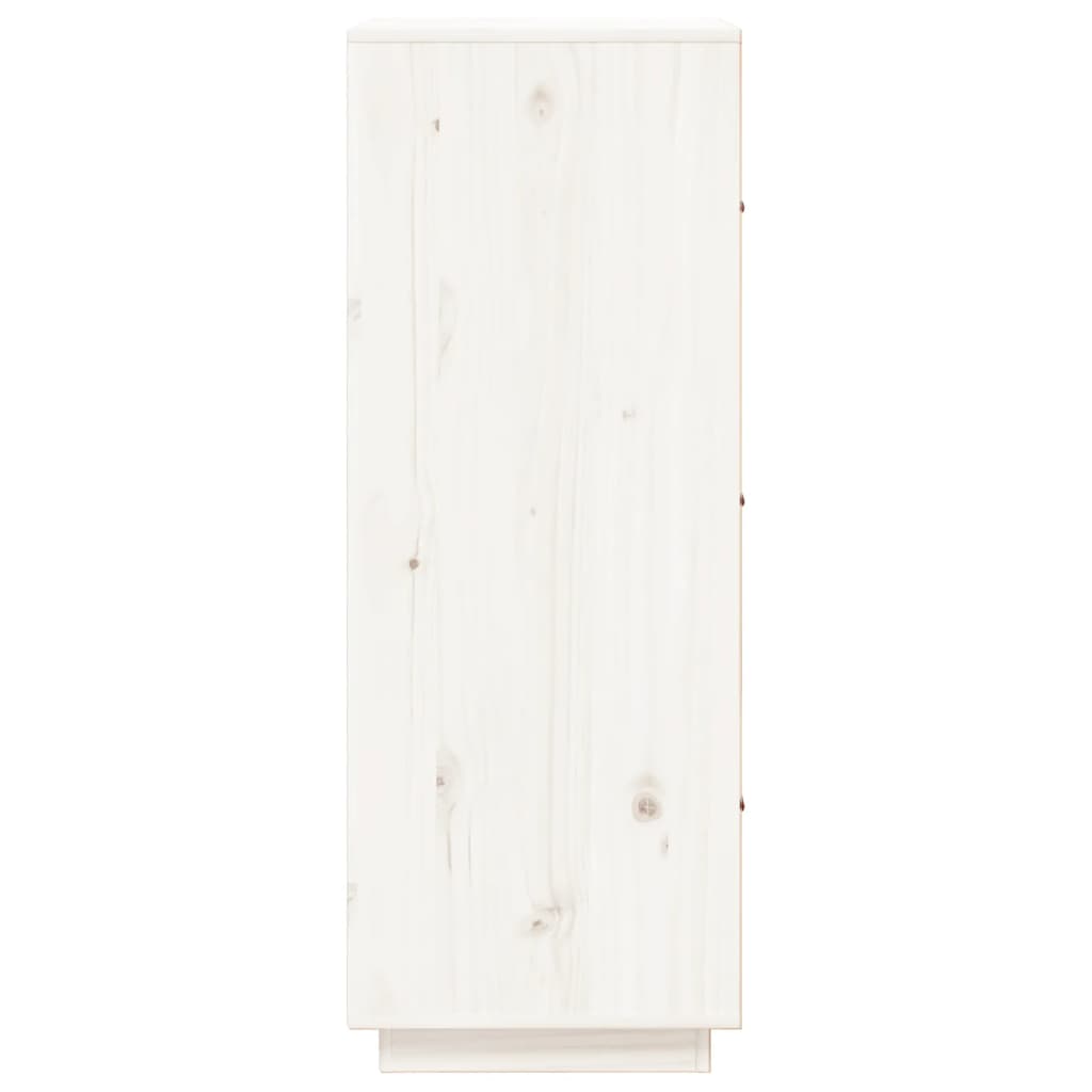 Highboard Weiß 34x40x108,5 cm Massivholz Kiefer - Pazzar.ch