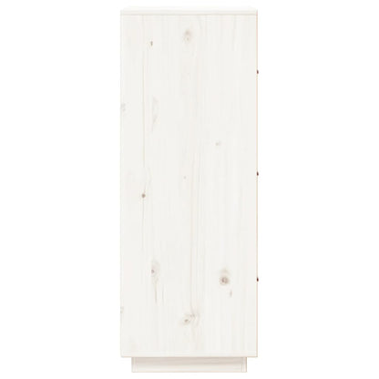 Highboard Weiß 34x40x108,5 cm Massivholz Kiefer - Pazzar.ch