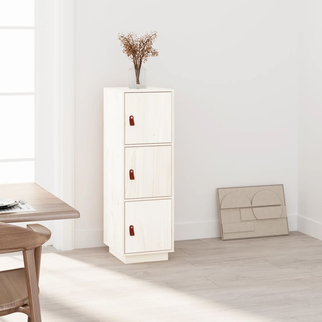 Highboard Weiß 34x40x108,5 cm Massivholz Kiefer - Pazzar.ch