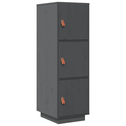 Highboard Grau 34x40x108,5 cm Massivholz Kiefer - Pazzar.ch