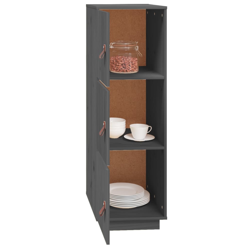 Highboard Grau 34x40x108,5 cm Massivholz Kiefer - Pazzar.ch