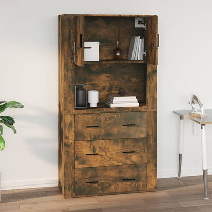 Wandschrank Räuchereiche 80x33x80 cm Holzwerkstoff - Pazzar.ch