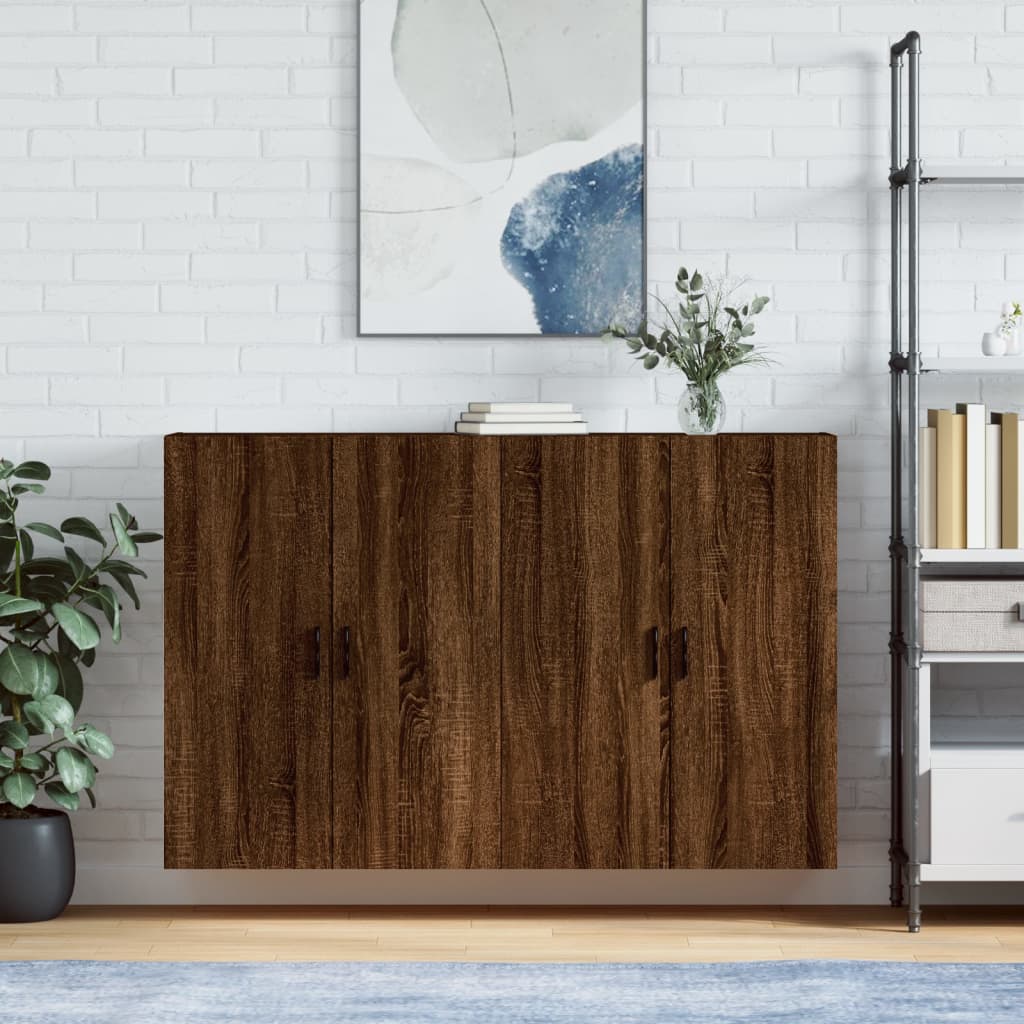 Wandschränke 2 Stk. Braun Eichen-Optik 69,5x34x90 cm - Pazzar.ch