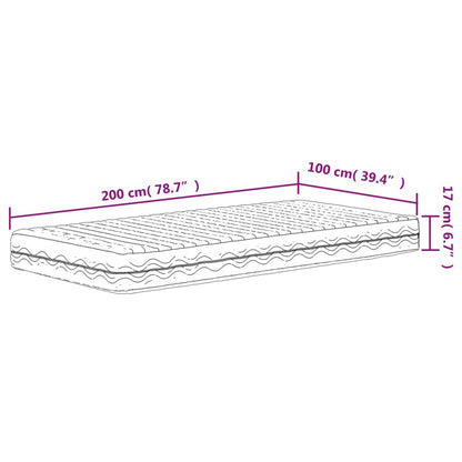 Schaumstoffmatratze Weiß 100x200 cm Härtegrad H2 H3 - Pazzar.ch