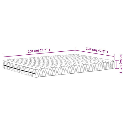 Schaumstoffmatratze Weiß 120x200 cm Härtegrad H2 H3 - Pazzar.ch