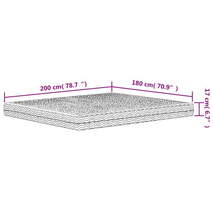 Schaumstoffmatratze Weiß 180x200 cm Härtegrad H2 H3 - Pazzar.ch