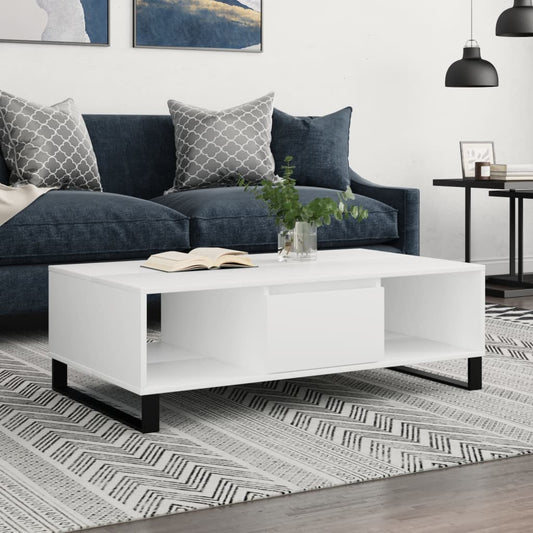 Couchtisch Weiß 104x60x35 cm Holzwerkstoff - Pazzar.ch