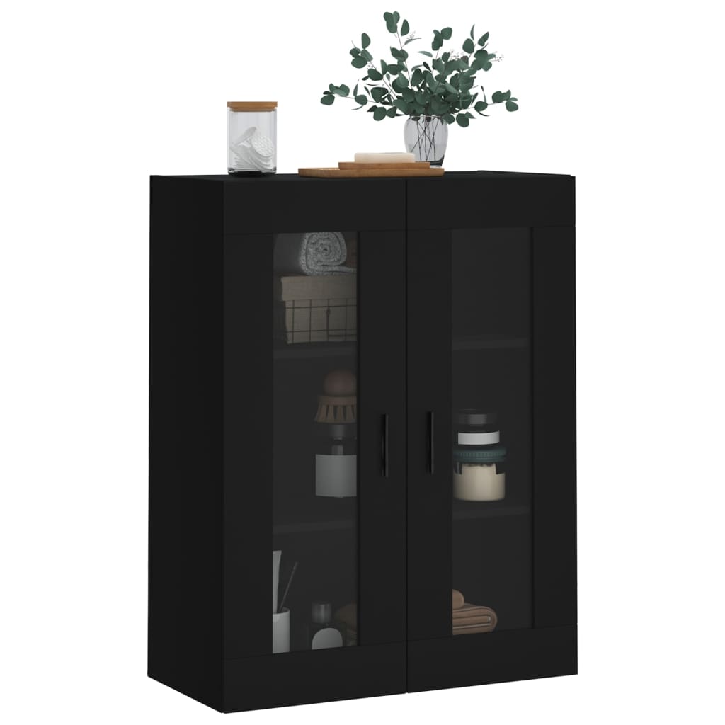 Wandschrank Schwarz 69,5x34x90 cm