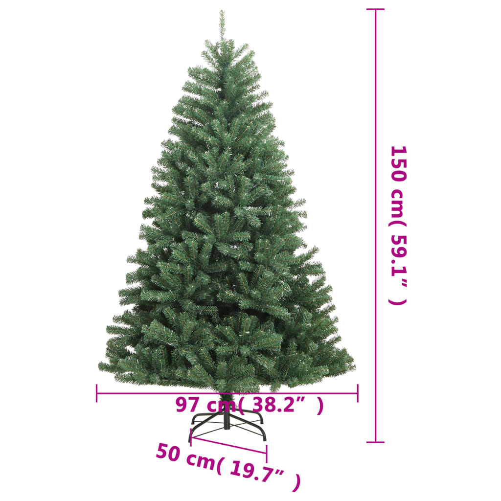 Künstlicher Weihnachtsbaum Klappbar mit Ständer Grün 150 cm - Pazzar.ch